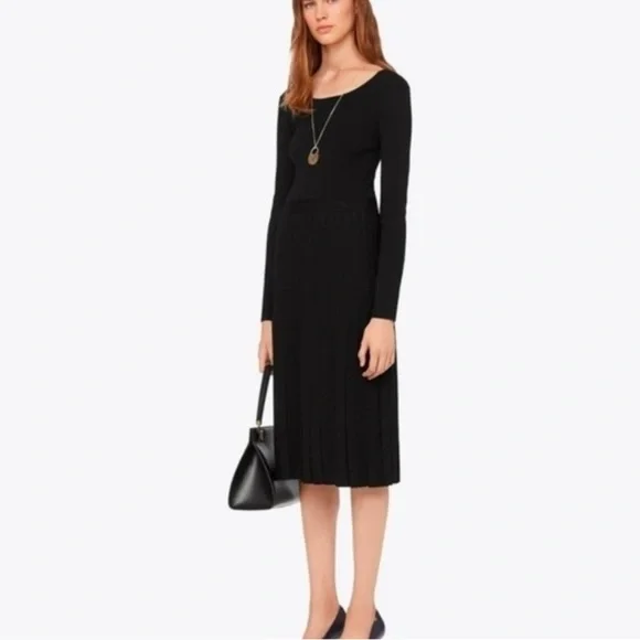 Tory Burch Florence scoop back black sweater dress - Picture 3 of 13